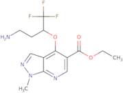 Ethyl 4-[3-amino-1-(trifluoromethyl)propoxy]-1-methyl-1H-pyrazolo[3,4-b]pyridine-5-carboxylate