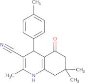 2,7,7-Trimethyl-4-(4-methylphenyl)-5-oxo-1,4,5,6,7,8-hexahydro-3-quinolinecarbonitrile