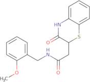 N-[(2-Methoxyphenyl)methyl]-2-(3-oxo-3,4-dihydro-2H-1,4-benzothiazin-2-yl)acetamide