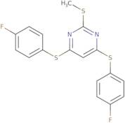 4,6-Bis[(4-fluorophenyl)sulfanyl]-2-(methylsulfanyl)pyrimidine