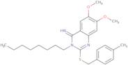 6,7-Dimethoxy-2-[(4-methylbenzyl)sulfanyl]-3-octyl-4(3H)-quinazolinimine
