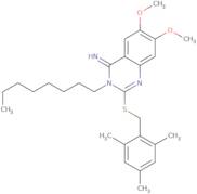 2-[(Mesitylmethyl)sulfanyl]-6,7-dimethoxy-3-octyl-4(3H)-quinazolinimine