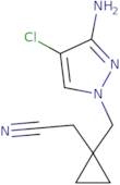 2-[1-[(3-Amino-4-chloropyrazol-1-yl)methyl]cyclopropyl]acetonitrile