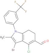 3-Bromo-4-chloro-2-methyl-1-[3-(trifluoromethyl)phenyl]-6,7-dihydro-1H-indole-5-carbaldehyde