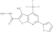 3-Methyl-6-(thiophen-2-yl)-4-(trifluoromethyl)thieno[2,3-b]pyridine-2-carbohydrazide