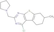 4-Chloro-7-methyl-2-(pyrrolidin-1-ylmethyl)-5,6,7,8-tetrahydro[1]benzothieno[2,3-d]pyrimidine