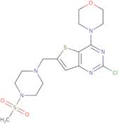 4-(2-chloro-6-((4-(methylsulfonyl)piperazin-1-yl)methyl)thieno[3,2-d]pyrimidin-4-yl)morpholine