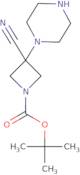 tert-Butyl 3-cyano-3-(piperazin-1-yl)azetidine-1-carboxylate