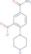 3-Nitro-4-(1-piperazinyl)benzamide