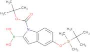 5-{[(tert-Butyl)dimethylsilyl]oxy}-1H-indole-2-boronic acid, N-BOC protected