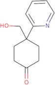 4-(Hydroxymethyl)-4-(pyridin-2-yl)cyclohexan-1-one