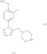 1-{[1-(3-Fluoro-4-methoxyphenyl)-1H-1,2,3-triazol-5-yl]methyl}piperazine dihydrochloride