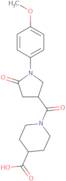 1-[1-(4-Methoxyphenyl)-5-oxopyrrolidine-3-carbonyl]piperidine-4-carboxylic acid