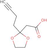 2-[2-(But-3-yn-1-yl)-1,3-dioxolan-2-yl]acetic acid