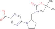 5-[2-({[(tert-Butoxy)carbonyl]amino}methyl)pyrrolidin-1-yl]pyrazine-2-carboxylic acid