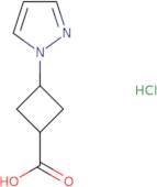 3-(1H-Pyrazol-1-yl)cyclobutane-1-carboxylic acid hydrochloride