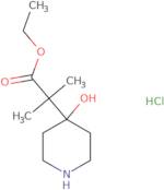 Ethyl 2-(4-hydroxypiperidin-4-yl)-2-methylpropanoate hydrochloride