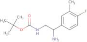 tert-Butyl N-[2-amino-2-(4-fluoro-3-methylphenyl)ethyl]carbamate