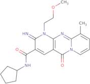 N-Cyclopentyl-6-imino-7-(2-methoxyethyl)-11-methyl-2-oxo-1,7,9-triazatricyclo[8.4.0.03,8]tetrade...