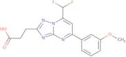 3-[7-(Difluoromethyl)-5-(3-methoxyphenyl)-[1,2,4]triazolo[1,5-a]pyrimidin-2-yl]propanoic acid