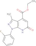 Ethyl 1-(2-fluorophenyl)-3-methyl-6-oxo-6,7-dihydro-1H-pyrazolo[3,4-b]pyridine-4-carboxylate