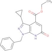 Ethyl 1-benzyl-3-cyclopropyl-6-oxo-6,7-dihydro-1H-pyrazolo[3,4-b]pyridine-4-carboxylate