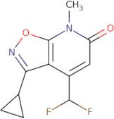 3-Cyclopropyl-4-(difluoromethyl)-7-methyl-6H,7H-[1,2]oxazolo[5,4-b]pyridin-6-one