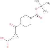 2-{[4-(tert-Butoxycarbonyl)piperazin-1-yl]carbonyl}cyclopropane-1-carboxylic acid