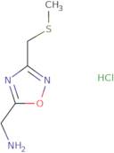 ({3-[(Methylthio)methyl]-1,2,4-oxadiazol-5-yl}methyl)amine hydrochloride