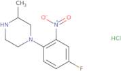 1-(4-Fluoro-2-nitrophenyl)-3-methylpiperazinehydrochloride