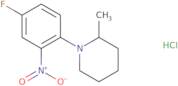 1-(4-Fluoro-2-nitrophenyl)-2-methylpiperidinehydrochloride