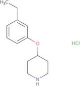 3-Ethylphenyl 4-piperidinyl ether hydrochloride