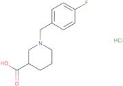 1-[(4-Fluorophenyl)methyl]piperidine-3-carboxylic acid hydrochloride