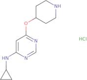 N-Cyclopropyl-6-(piperidin-4-yloxy)pyrimidin-4-amine hydrochloride