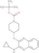 tert-Butyl 4-((3-(cyclopropylamino)quinoxalin-2-yl)oxy)piperidine-1-carboxylate