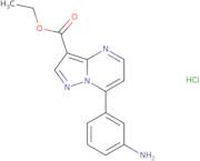 Ethyl 7-(3-aminophenyl)pyrazolo[1,5-a]pyrimidine-3-carboxylate hydrochloride