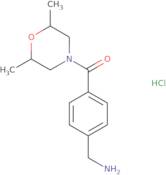 [4-(2,6-Dimethylmorpholine-4-carbonyl)phenyl]methanamine hydrochloride