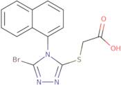 2-[[5-Bromo-4-(naphthalen-1-yl)-4H-1,2,4-triazol-3-yl]thio]-acetic acid