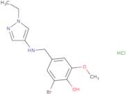 2-Bromo-4-{[(1-ethyl-1H-pyrazol-4-yl)amino]methyl}-6-methoxyphenol hydrochloride