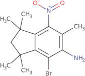 4-Bromo-1,1,3,3,6-pentamethyl-7-nitro-2,3-dihydro-1H-inden-5-ylamine
