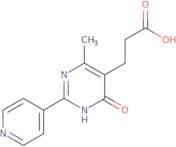 3-[4-Methyl-6-oxo-2-(pyridin-4-yl)-1,6-dihydropyrimidin-5-yl]propanoic acid