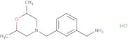 {3-[(2,6-Dimethylmorpholin-4-yl)methyl]phenyl}methanamine hydrochloride