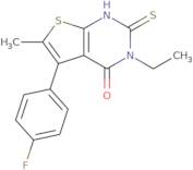 3-Ethyl-5-(4-fluorophenyl)-6-methyl-2-sulfanyl-3H,4H-thieno[2,3-d]pyrimidin-4-one