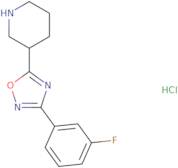 3-[3-(3-Fluorophenyl)-1,2,4-oxadiazol-5-yl]piperidine hydrochloride
