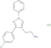 2-[3-(4-Chlorophenyl)-1-phenyl-1H-pyrazol-4-yl]ethan-1-amine hydrochloride