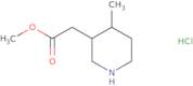 methyl 2-(4-methylpiperidin-3-yl)acetate hydrochloride