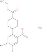 Ethyl 1-(4-fluoro-5-methyl-2-nitrophenyl)-piperidine-4-carboxylate hydrochloride