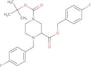 4-(4-Fluoro-benzyl)-piperazine-1,3-dicarboxylic acid 1-tert-butyl ester 3-(4-fluoro-benzyl) ester