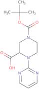 4-(tert-Butoxycarbonyl)-1-(pyrimidin-2-yl)piperazine-2-carboxylic acid