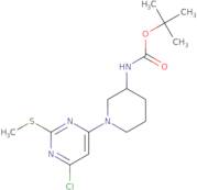 [1-(6-Chloro-2-methylsulfanyl-pyrimidin-4-yl)-piperidin-3-yl]-carbamic acid tert-butyl ester